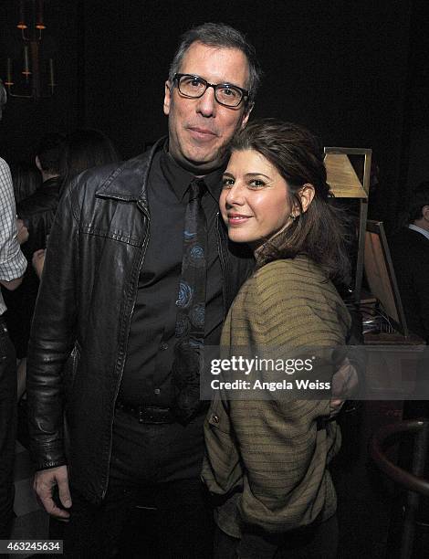 Director Richard LaGravenese and actress Marisa Tomei attend the premiere of RADiUS' 'The Last Five Years' after party at Wood & Vine on February 11,...