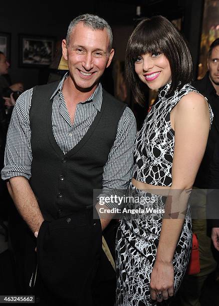 Producer Adam Shankman and actress Krysta Rodriguez attend the premiere of RADiUS' 'The Last Five Years' after party at Wood & Vine on February 11,...