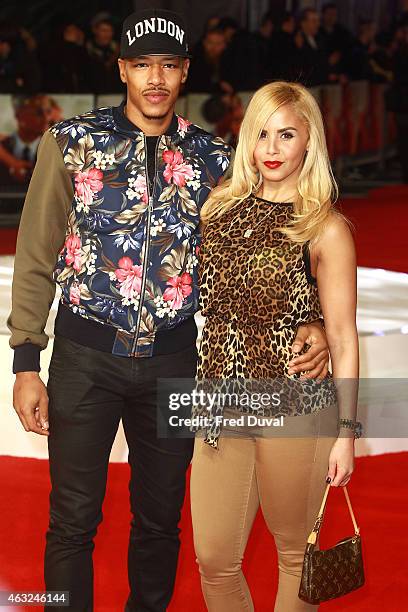 Tony Sinclair and Shanie Ryan attends a special screening of "Focus" at Vue West End on February 11, 2015 in London, England.