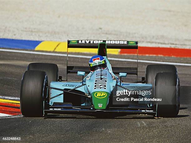 Ivan Capelli of Italy drives the Leyton House Racing Leyton House CG901 Judd to a second place finish at the French Grand Prix on 8th July 1990 at...