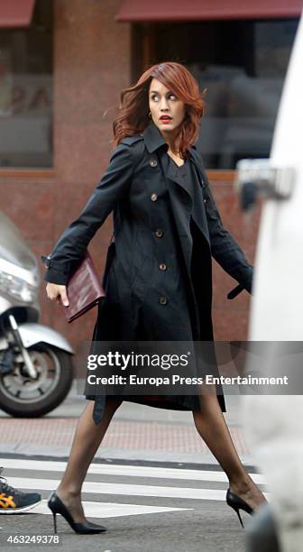 Actriz Megan Montaner is seen on the set filming of 'Sin Identidad' on January 29, 2015 in Madrid, Spain.