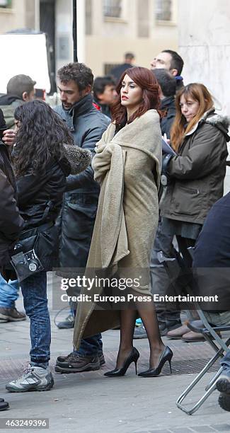 Actriz Megan Montaner is seen on the set filming of 'Sin Identidad' on January 29, 2015 in Madrid, Spain.