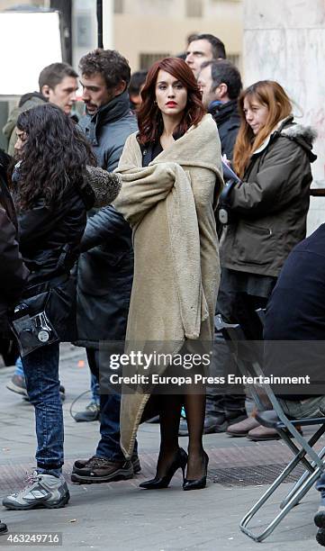 Actriz Megan Montaner is seen on the set filming of 'Sin Identidad' on January 29, 2015 in Madrid, Spain.