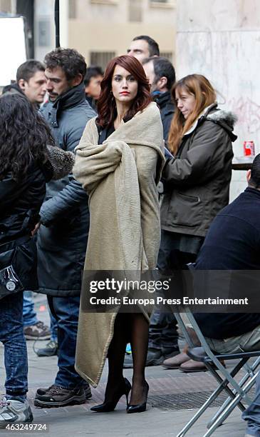 Actriz Megan Montaner is seen on the set filming of 'Sin Identidad' on January 29, 2015 in Madrid, Spain.