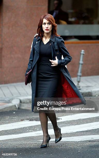 Actriz Megan Montaner is seen on the set filming of 'Sin Identidad' on January 29, 2015 in Madrid, Spain.