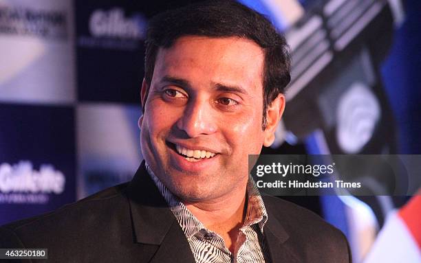 Former Indian cricketer VVS Laxman visited Indore to participate in an event on February 12, 2015 in Indore, India.