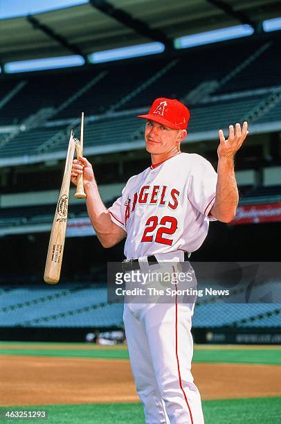 David Eckstein of the Anaheim Angels poses for a portrait on May 20, 2003.