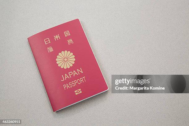 japan passport - escrita japonesa imagens e fotografias de stock