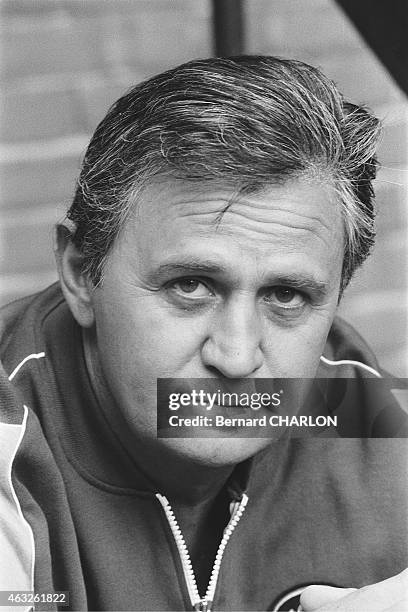 French actor Roger Hanin during the set of the film 'L'étincelle' directed by Michel Lang in France in September 1983.