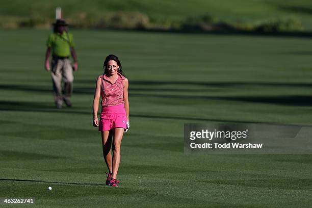 Holly Sonders putts at the ninth hole of La Quinta Country Club Course during the first round of the Humana Challenge in partnership with the Clinton...