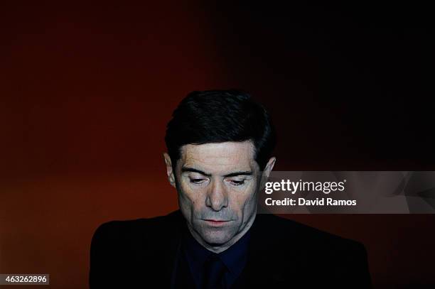 Head coach Marcelino Garcia Toral of Villarreal CF looks on during the Copa del Rey Semi-Final first leg match between FC Barcelona and Villarreal CF...