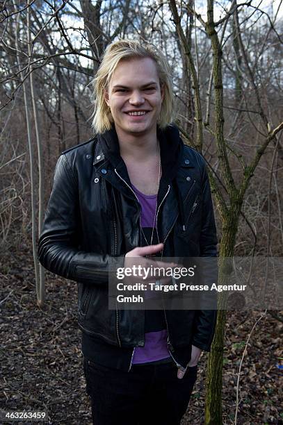 Wilson Gonzalez Ochsenknecht arrives at the Marina Hoermanseder show during Mercedes-Benz Fashion Week Autumn/Winter 2014/15 at Brandenburg Gate on...