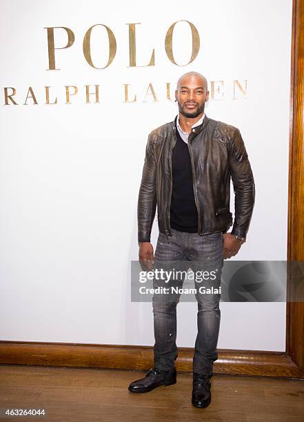 Tyson Beckford attends the Ralph Lauren Polo Mens and Womens presentation during Mercedes-Benz Fashion Week Fall 2015 on February 12, 2015 in New...