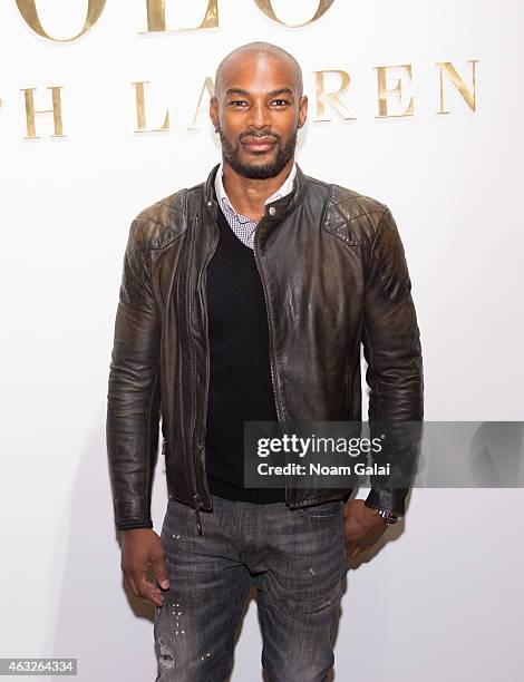 Tyson Beckford attends the Ralph Lauren Polo Mens and Womens presentation during Mercedes-Benz Fashion Week Fall 2015 on February 12, 2015 in New...