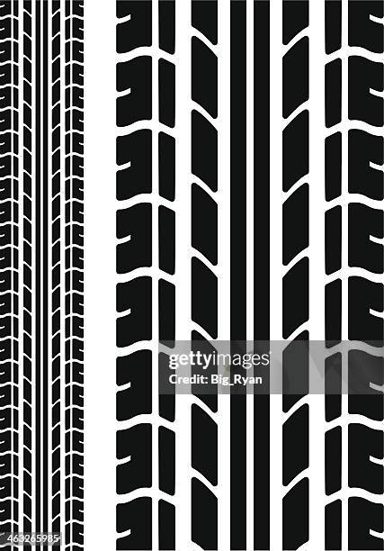 street tread closeup - tyre track stock illustrations