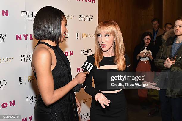 Kathy Griffin, Host of E!'s "Fashion Police" and Alicia Quarles, Correspondent for E! News attend E! "Fashion Police" and NYLON kickoff of NY Fashion...
