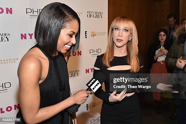 Kathy Griffin, Host of E!'s "Fashion Police" and Alicia Quarles, Correspondent for E! News attend E! "Fashion Police" and NYLON kickoff of NY Fashion...