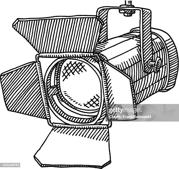 ilustrações de stock, clip art, desenhos animados e ícones de studio destaque desenho - lâmpada elétrica