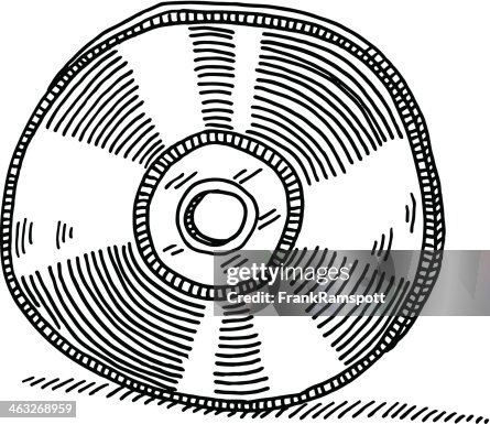 Compact Disc Drawing Compact Disc Drawing