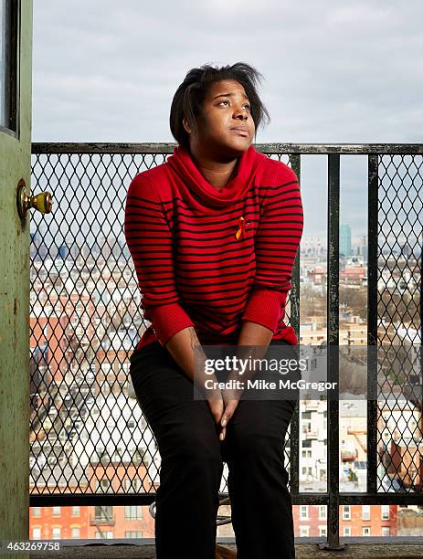 Erica Garner, daughter of Eric Garner, NYC chokehold victim, is photographed for The Observer Magazine on January 19, 2015 at home in Brooklyn, New...