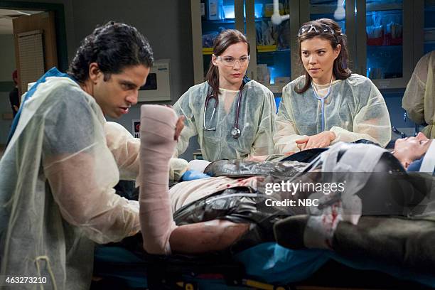 Recovery" Episode 201 -- Pictured: Adam Rodriguez as Dr. Joey Chavez, Jill Flint as Jordan Alexander, Jeananne Goossen as Krista Bell-Hart --