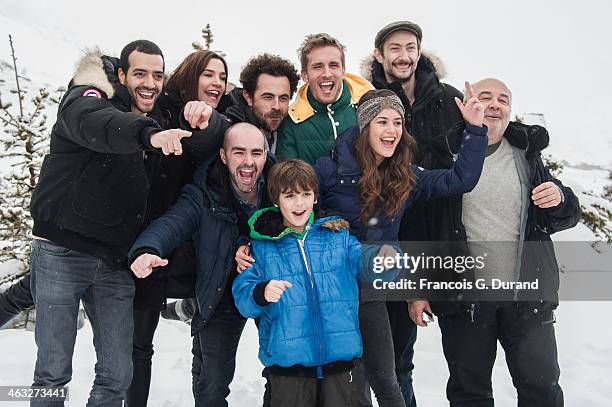 Tarek Boudali, Charlotte Gabris, French producer Nicolas Benamou, French actors Julien Arruti, Philippe Lacheau, Alice David, Vincent Desagna, Gerard...