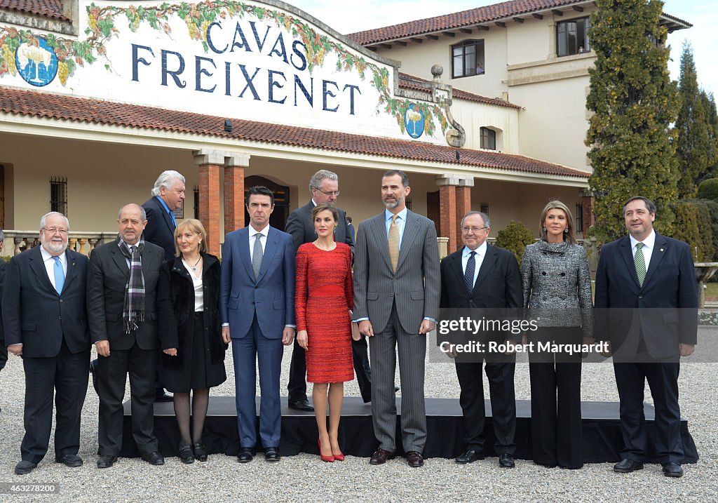 Spanish Royals Visit Freixenet Wine Cellar