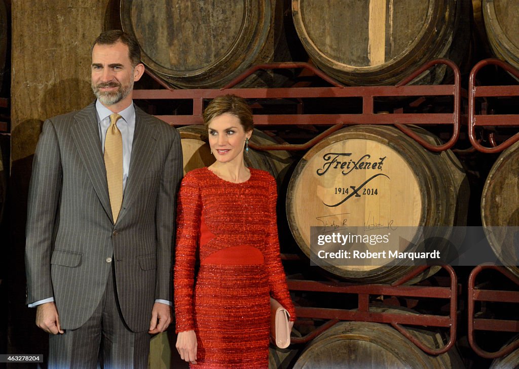 Spanish Royals Visit Freixenet Wine Cellar