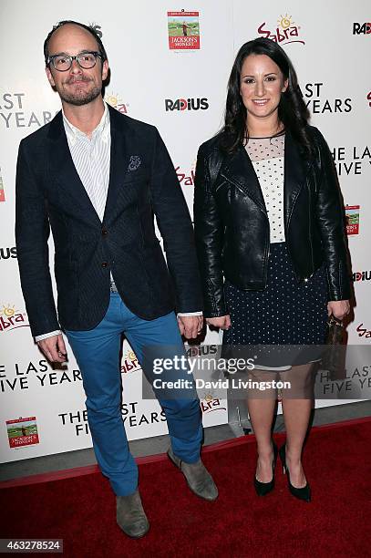 Executive producers Geoffrey Soffer and Jen Namoff attend the premiere of RADiUS' "The Last Five Years" at ArcLight Hollywood on February 11, 2015 in...