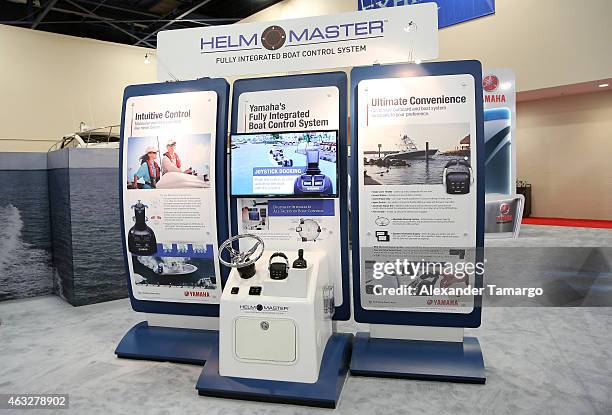 General view of the Yamaha Helm Master Fully Integrated Boat Control System during Miami International Boat Show at the Miami Beach Convention Center...