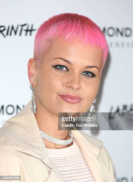 Etta Bond attends as Labrinth hosts Raymond Weil Pre-BRIT Awards dinner at The Mosaica on February 12, 2015 in London, England.