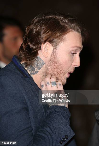 James Arthur attends as Labrinth hosts Raymond Weil Pre-BRIT Awards dinner at The Mosaica on February 12, 2015 in London, England.