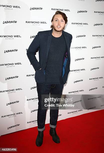 James Arthur attends as Labrinth hosts Raymond Weil Pre-BRIT Awards dinner at The Mosaica on February 12, 2015 in London, England.