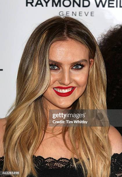 Perrie Edwards of Little Mix attends as Labrinth hosts Raymond Weil Pre-BRIT Awards dinner at The Mosaica on February 12, 2015 in London, England.
