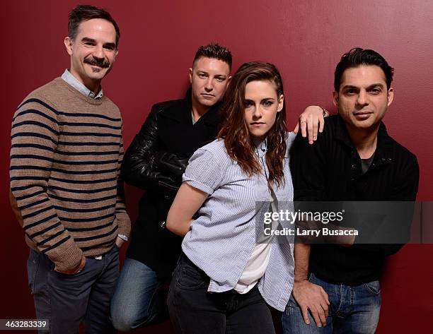 Director and screenwriter Peter Sattler, actors Lane Garrison and Kristen Stewart and Peyman Moaadi pose for a portrait during the 2014 Sundance Film...