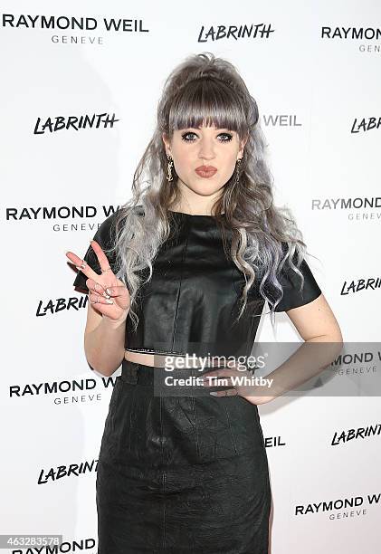 Leah McFall attends as Labrinth hosts Raymond Weil Pre-BRIT Awards dinner at The Mosaica on February 12, 2015 in London, England.