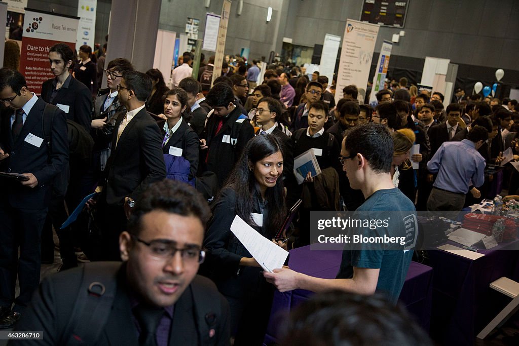 Jobseekers Attend An NYU Engineering and Technology Career Fair As Jobless Claims In U.S. Increased