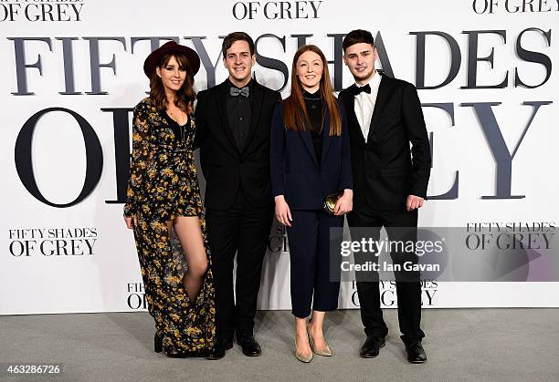 Esmee Denters, Steve McCrorie, Lucy O'Bryne and Joe Woolfrod from The Voice UK attend the UK Premiere of "Fifty Shades Of Grey" at Odeon Leicester...