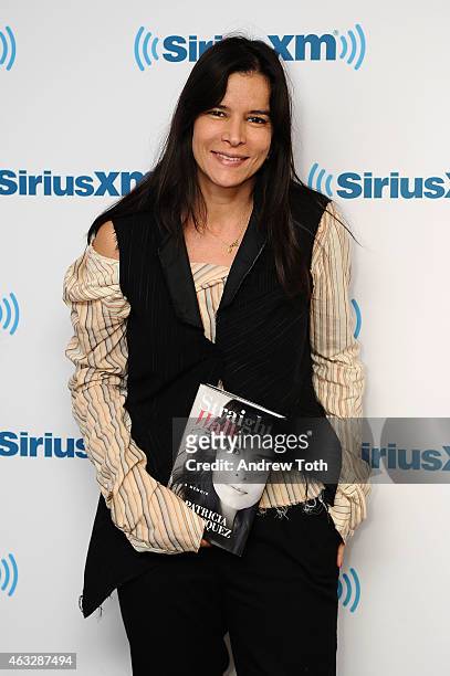 Actress Patricia Velasquez visits SiriusXM Studios on February 12, 2015 in New York City.
