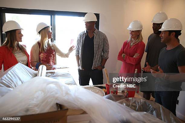 Build Week" Episode 101 -- Pictured: Erinn Valencich, Nancy Hadley, Eddie George, Monica Pedersen, Tarrick Love, Nate Berkus --