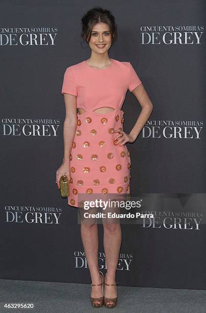 Actress Nerea Camacho attends '50 Shades of Grey' premiere at Callao City Lights cinema on February 12, 2015 in Madrid, Spain.