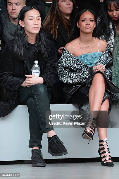 Alexander Wang and Rihanna attend the adidas Originals x Kanye West YEEZY SEASON 1 fashion show during New York Fashion Week Fall 2015 at Skylight...