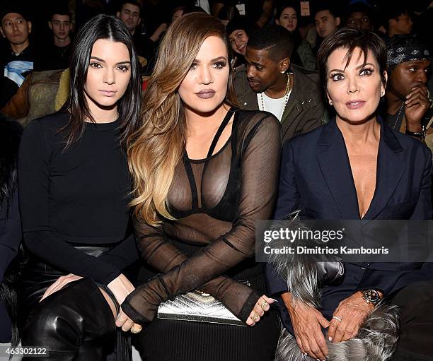 Kendall Jenner, Khloe Kardashian, and Kris Jenner attend the adidas Originals x Kanye West YEEZY SEASON 1 fashion show during New York Fashion Week...