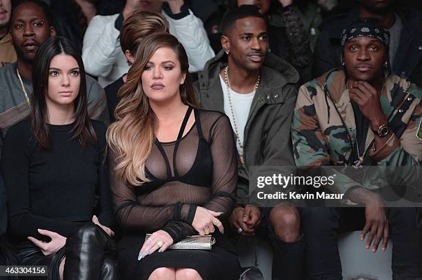 Kendall Jenner, Khloe Kardashian, Big Sean and Pusha T attend the adidas Originals x Kanye West YEEZY SEASON 1 fashion show during New York Fashion...