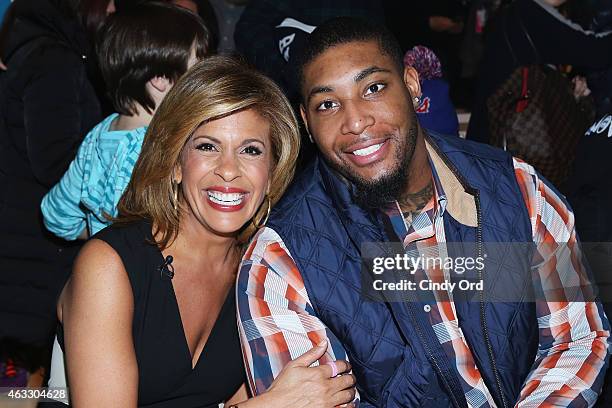 Hoda Kotb and football player Devon Still attend the Nike Levi's Kids fashion show during Mercedes-Benz Fashion Week Fall 2015 at The Salon at...