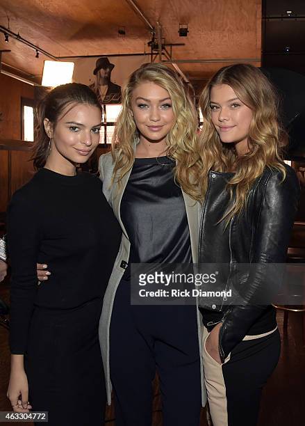 Swimsuit Models Emily Ratajkowski, Gigi Hadid and Nina Agdal attend "SI NOW" at Tootsie's Orchid Lounge on February 12, 2015 in Nashville, Tennessee.