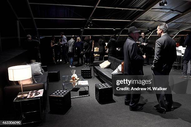 General view of atmosphere during Mercedes-Benz Fashion Week Fall 2015 at Lincoln Center for the Performing Arts on February 12, 2015 in New York...