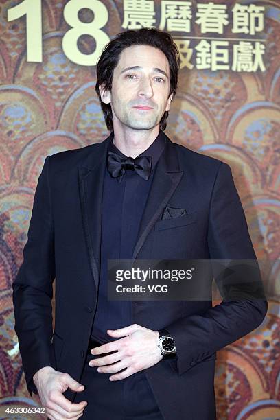 Actor Adrien Brody attends premiere of director Daniel Lee Yan-kong's new film "Dragon Blade" on February 12, 2015 in Taipei, Taiwan of China.