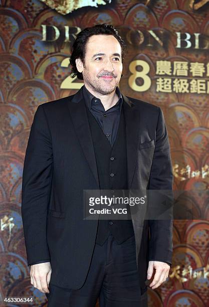 Actor John Paul Cusack attends premiere of director Daniel Lee Yan-kong's new film "Dragon Blade" on February 12, 2015 in Taipei, Taiwan of China.