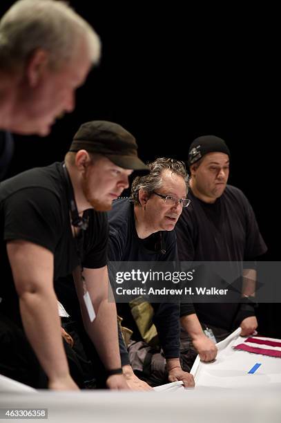 General view of atmosphere during Mercedes-Benz Fashion Week Fall 2015 at Lincoln Center for the Performing Arts on February 12, 2015 in New York...